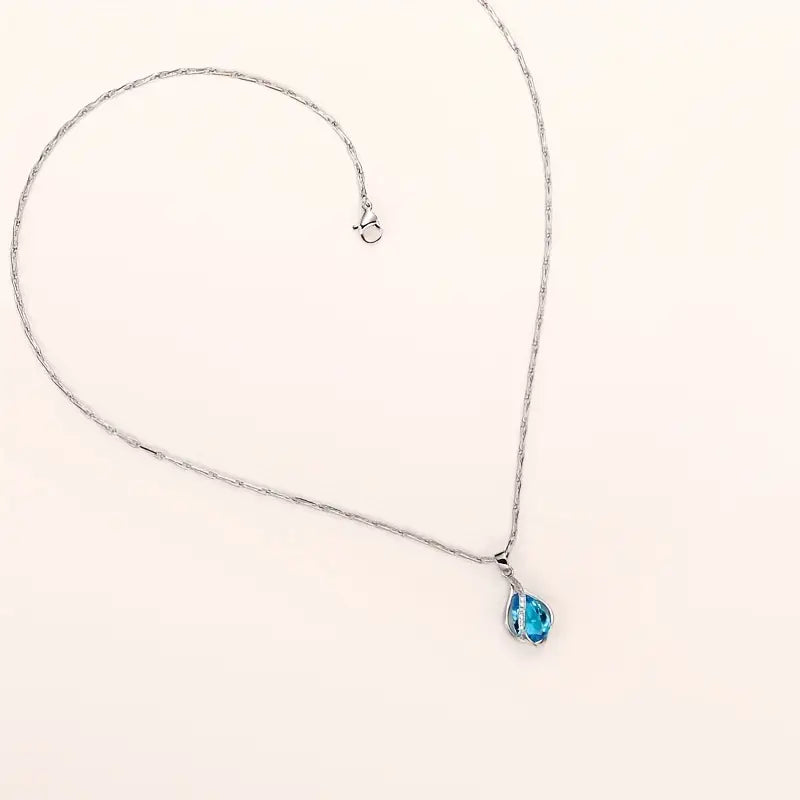 Elegant Blue Stone Necklace