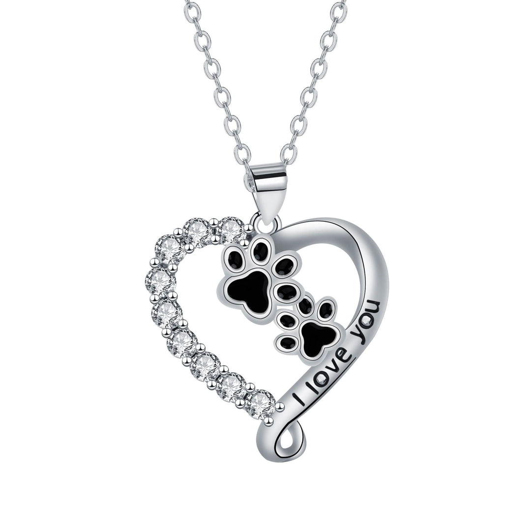 Heart-Shaped Pearl Paw Necklace