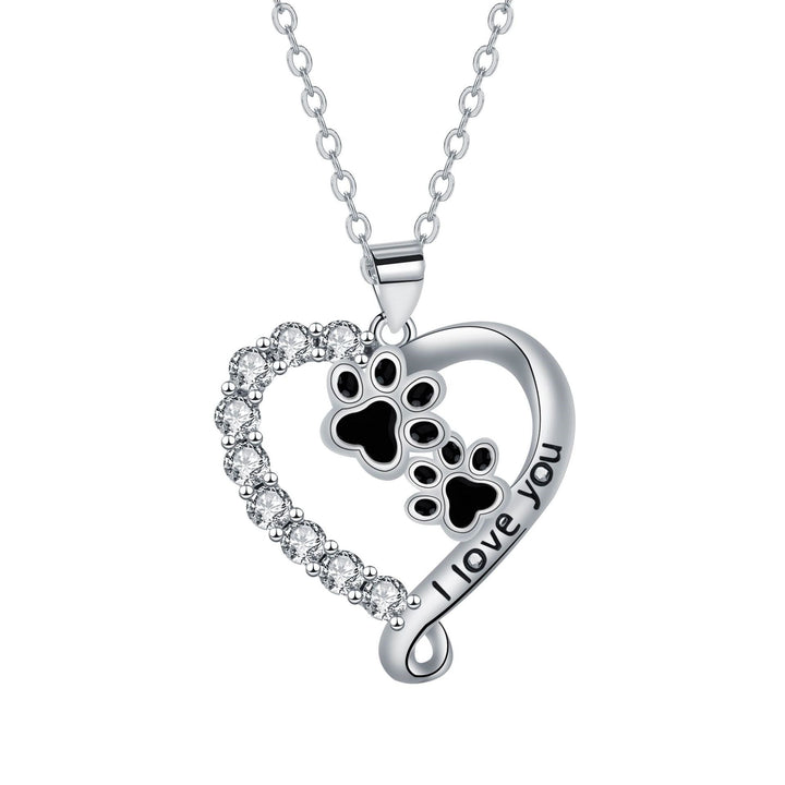 Heart-Shaped Pearl Paw Necklace