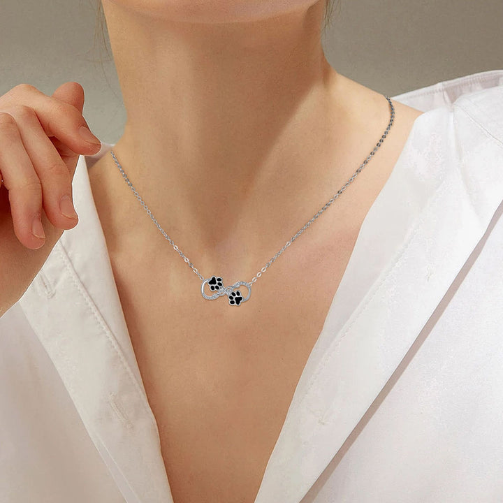 Infinity Symbol Necklace with Zirconia - Hanging Design