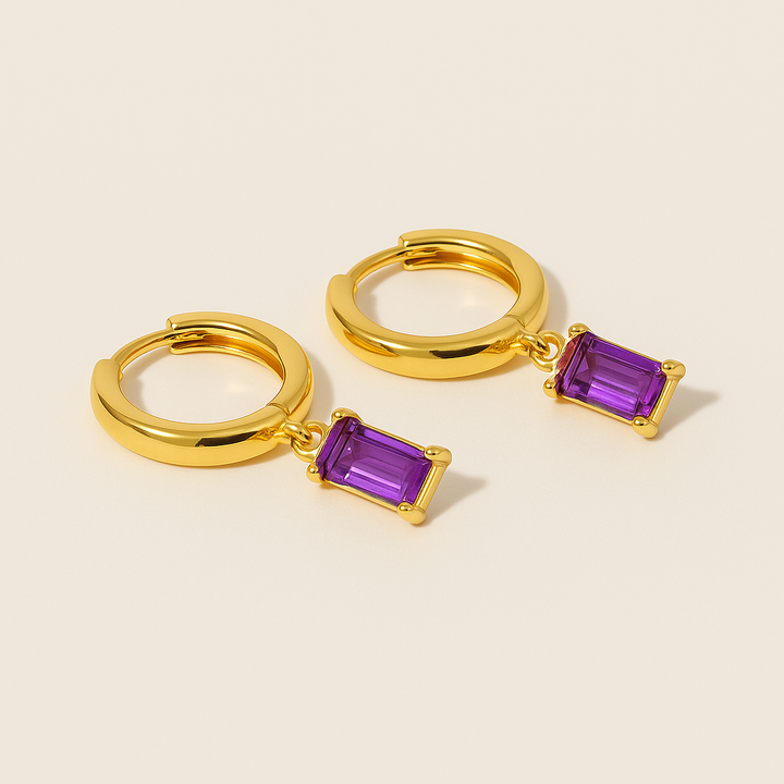 BELLA Gold Birthstone Hoops
