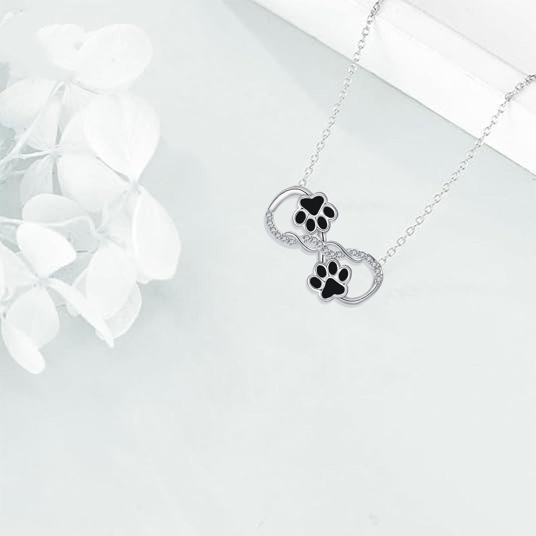 Infinity Symbol Necklace with Zirconia - Hanging Design