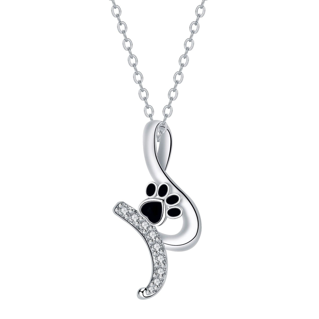 Charming Paw Print Pendant Necklace