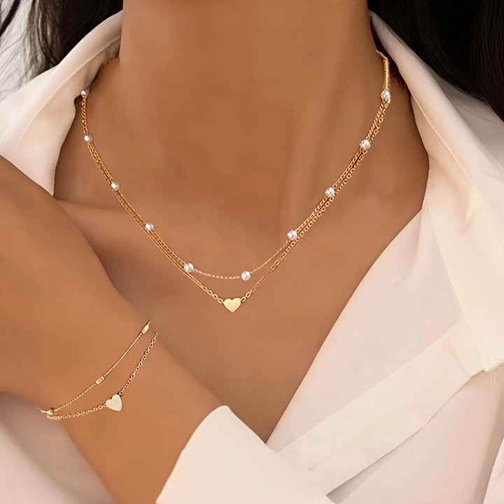 Elegant Minimalist Necklace and Bracelet Set