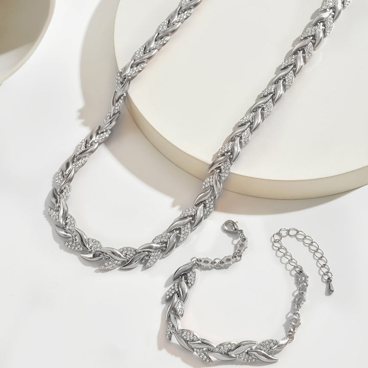 Crystal set with fishtail design