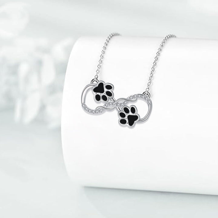 Infinity Symbol Necklace with Zirconia - Hanging Design