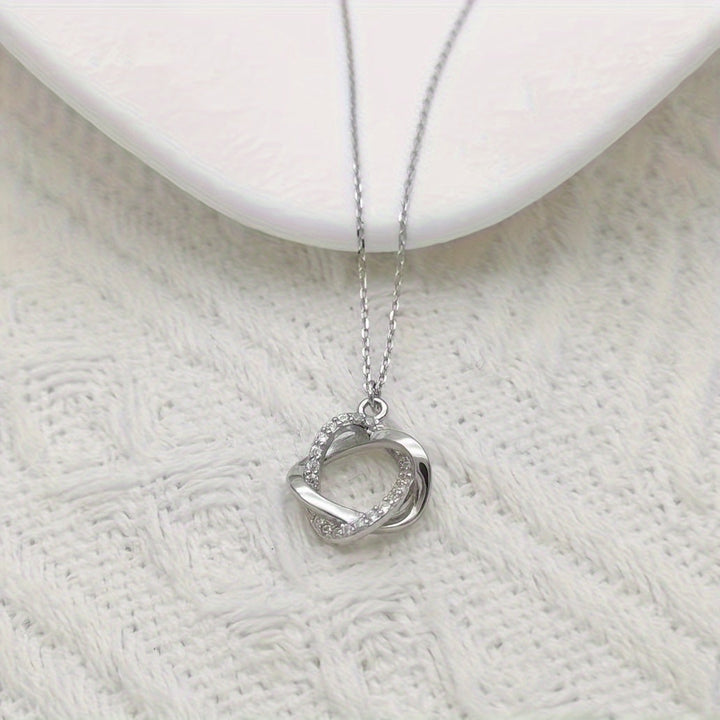 Elegant Gold Pendant Necklace with Simulated Diamonds
