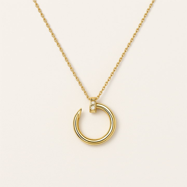 SPIJKER Gold Necklace with Zircon
