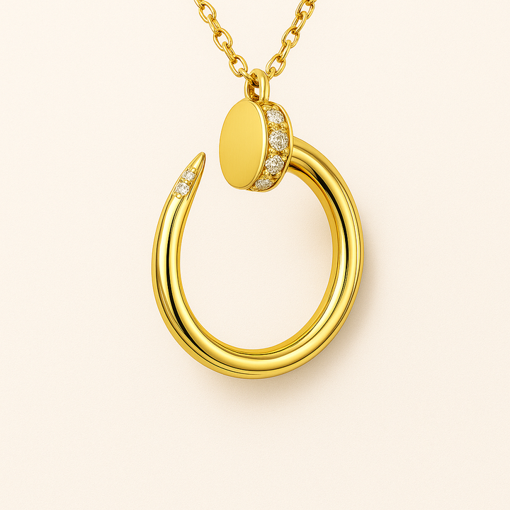 SPIJKER Gold Necklace with Zircon