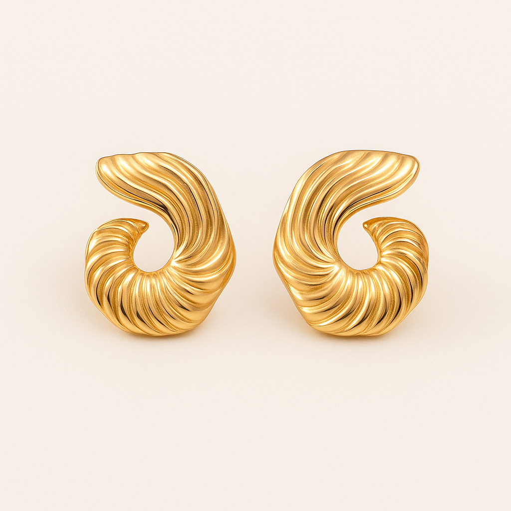 IRIS Gold Sculpture Earrings