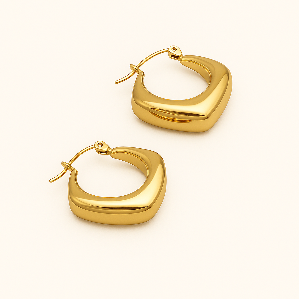 RHOMBUS Golden Hoops