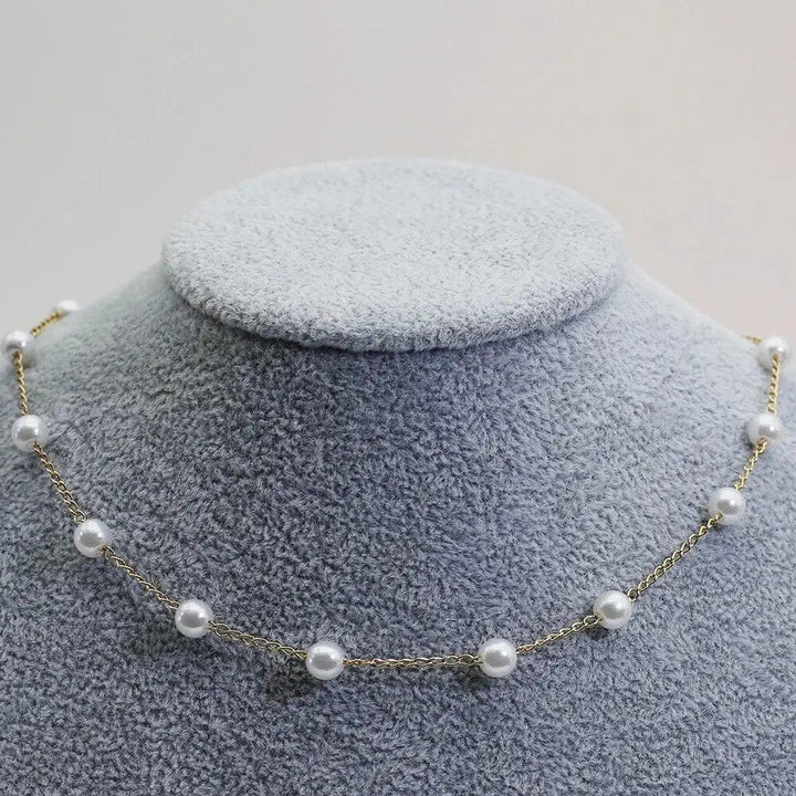 Gold Pearl Necklace
