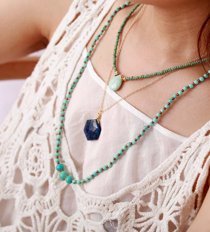 Hexagon Pendant Necklace
