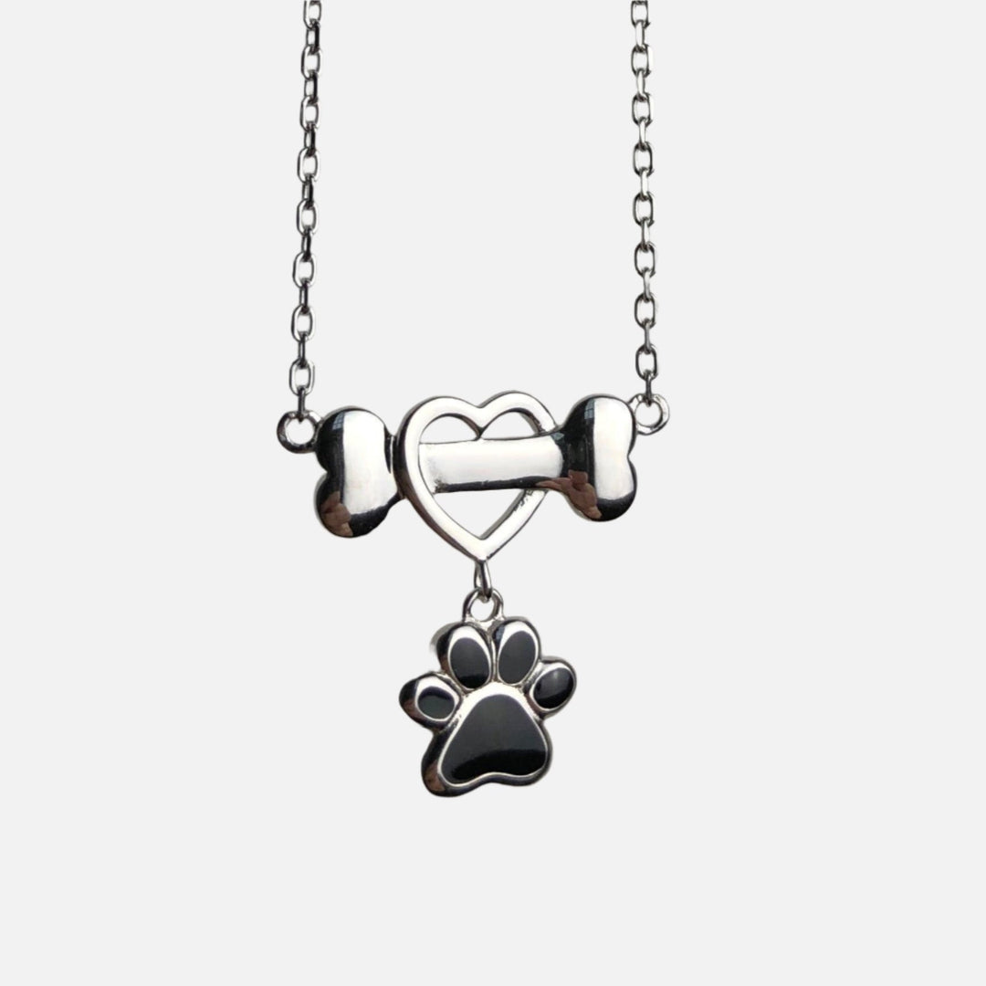 Elegant Dog Paw Necklace in Stainless Steel