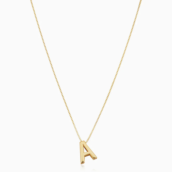 Elegant Gold Initial Necklace with Love Letter