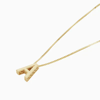 Elegant Gold Initial Necklace with Love Letter