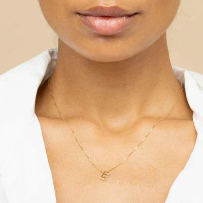 Elegant Gold Initial Necklace with Love Letter