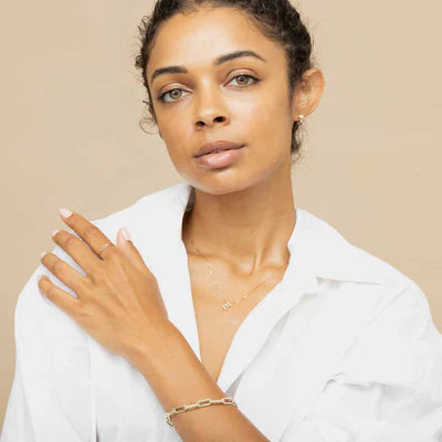 Elegant Gold Initial Necklace with Love Letter