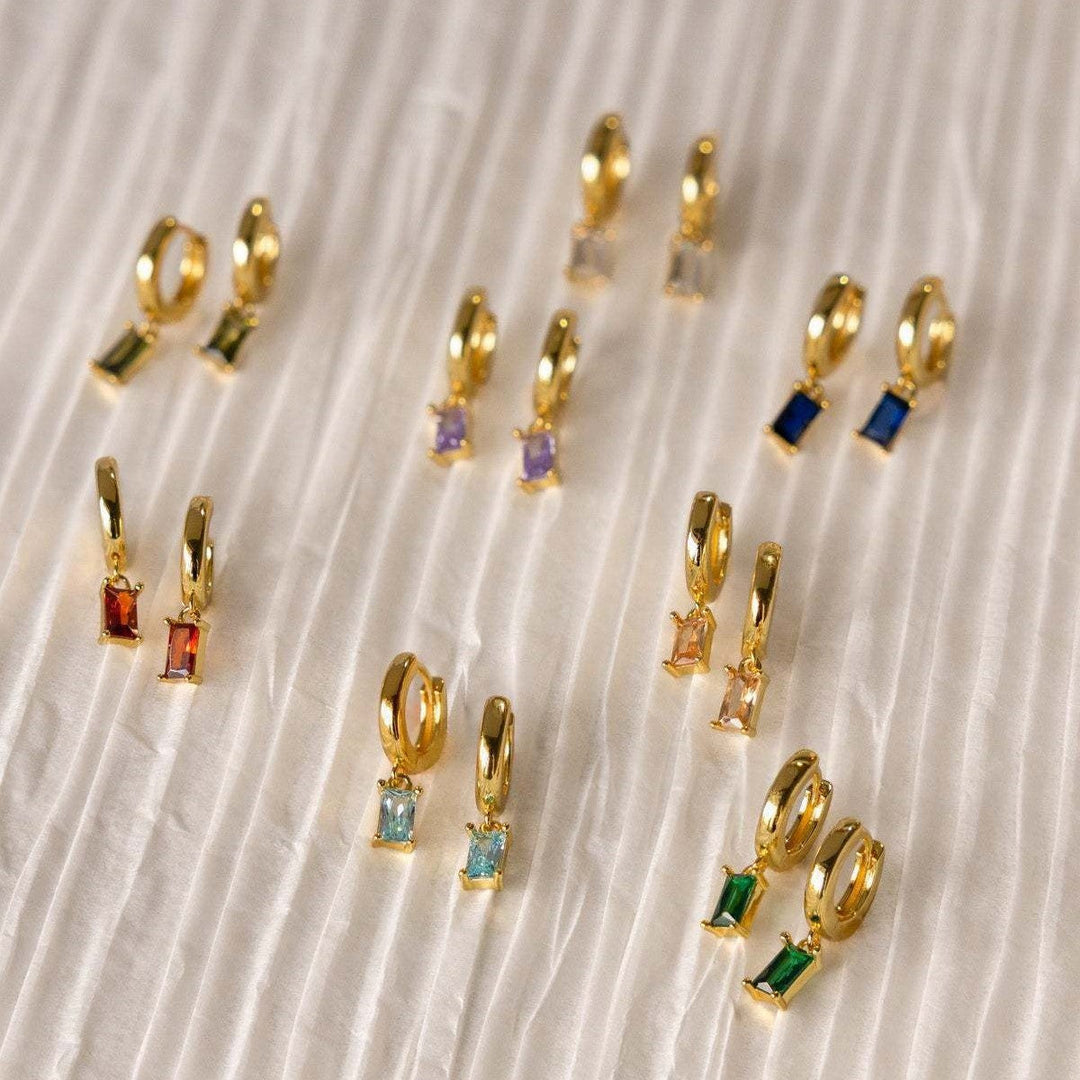 BELLA Gold Birthstone Hoops