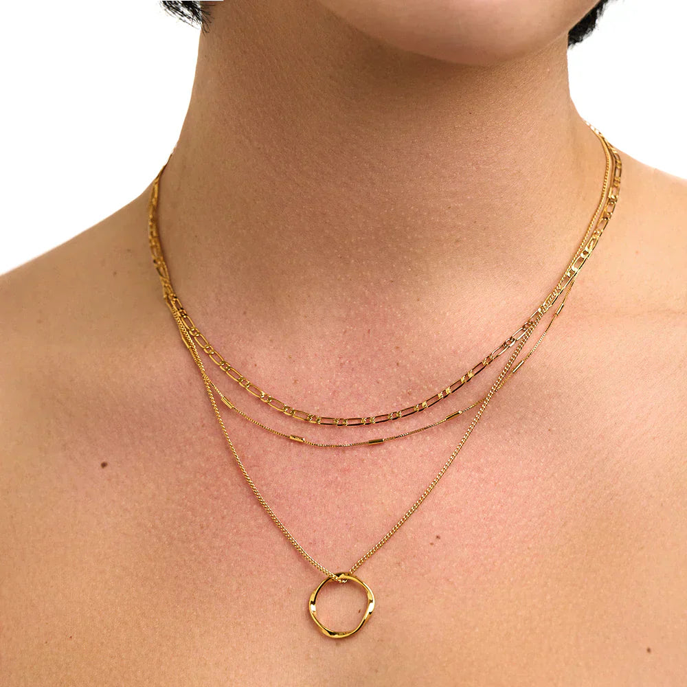 Elegant Gold Open Circle Necklace