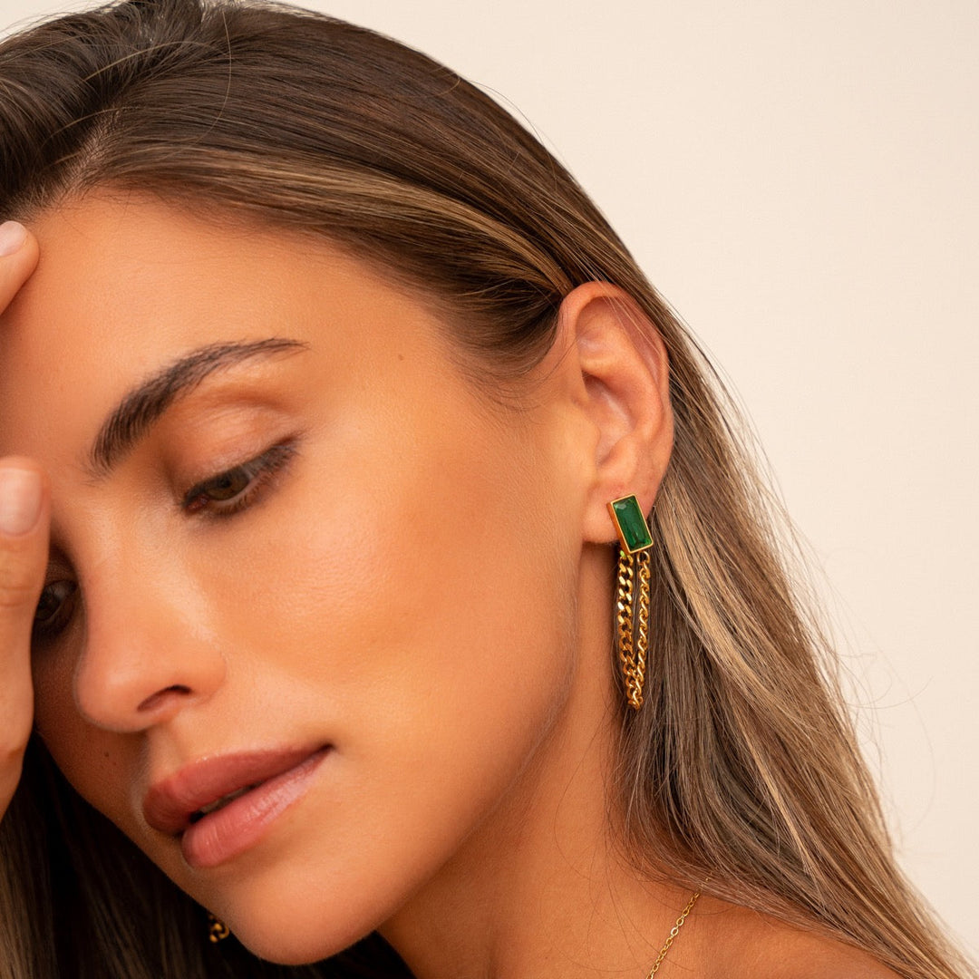 ESMERALDA Gold Chain Earrings