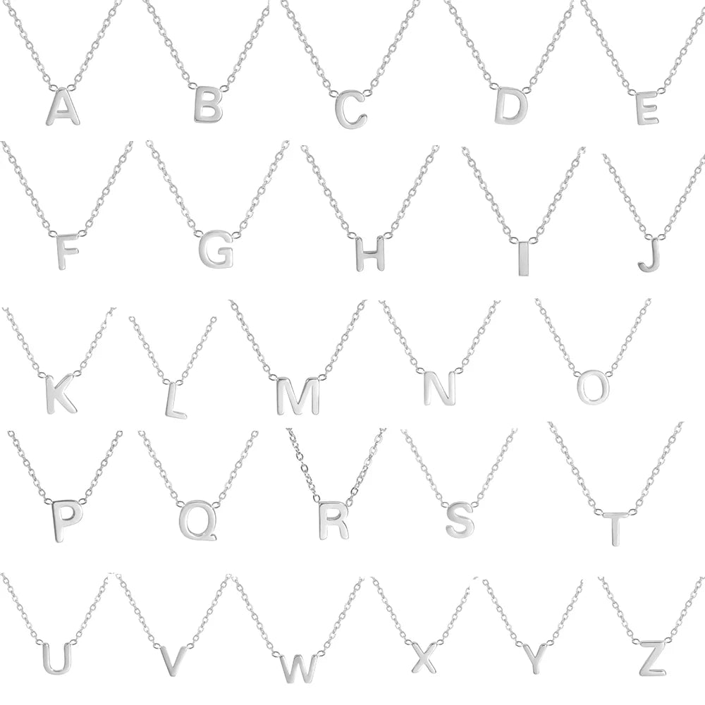 Alphabet Pendant Necklace in Leather