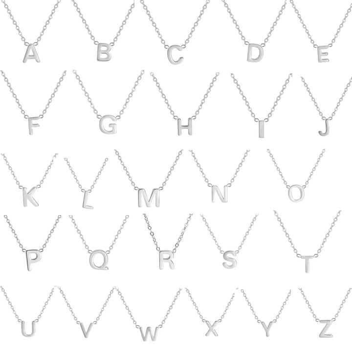 Alphabet Pendant Necklace in Leather