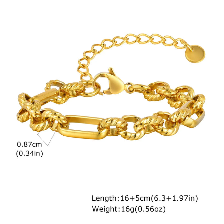 Antique Gold Plated Chain Jewelry Set