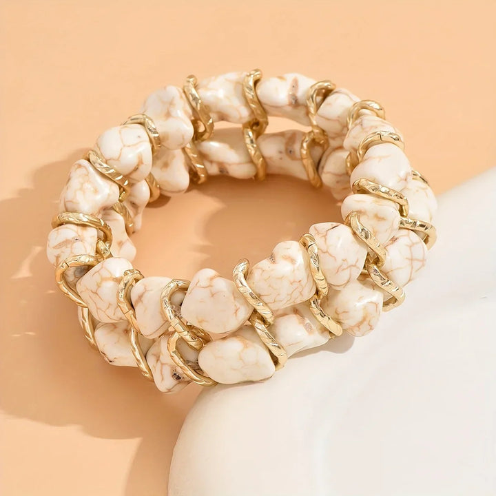 Elegant Turquoise Gold Bracelet
