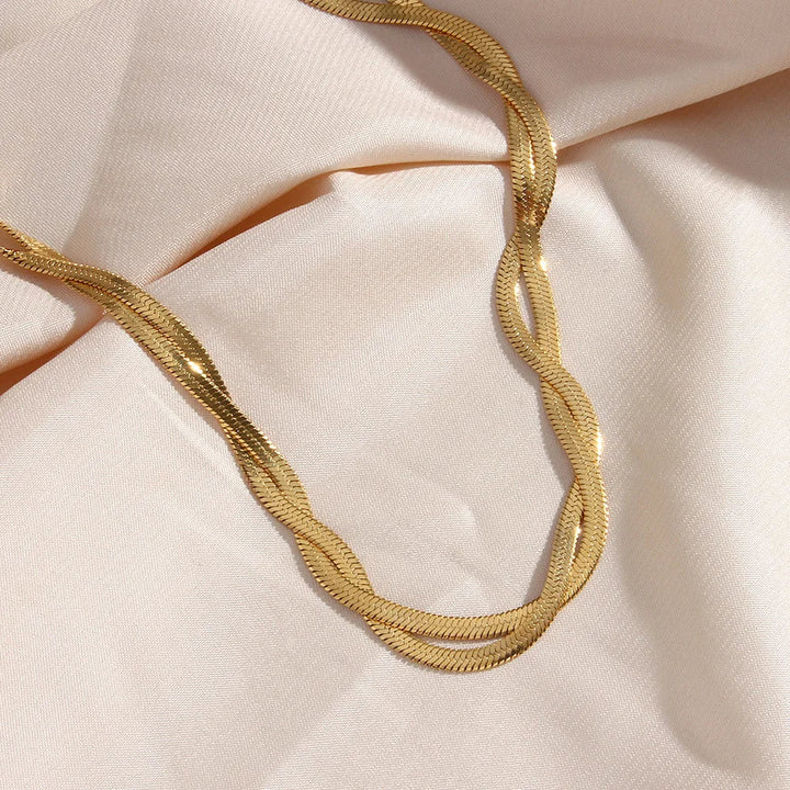 Timeless Gold Plated Necklace and Bracelet Set