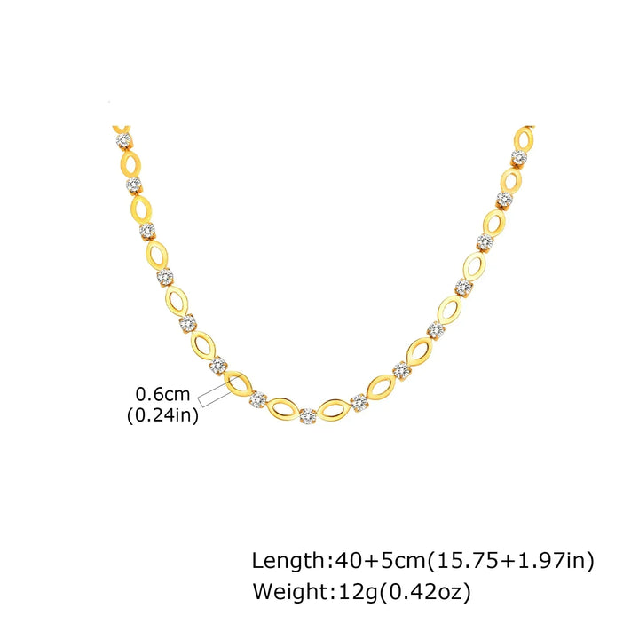 Exclusive Oval Zirconia Link Set