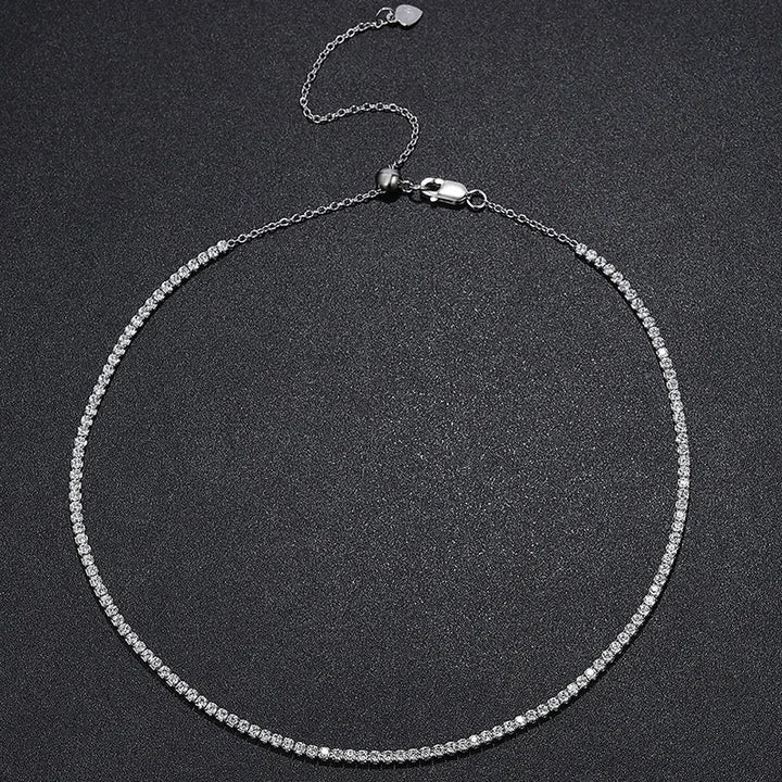 Exclusive Moissanite Tennis Necklace in Gold