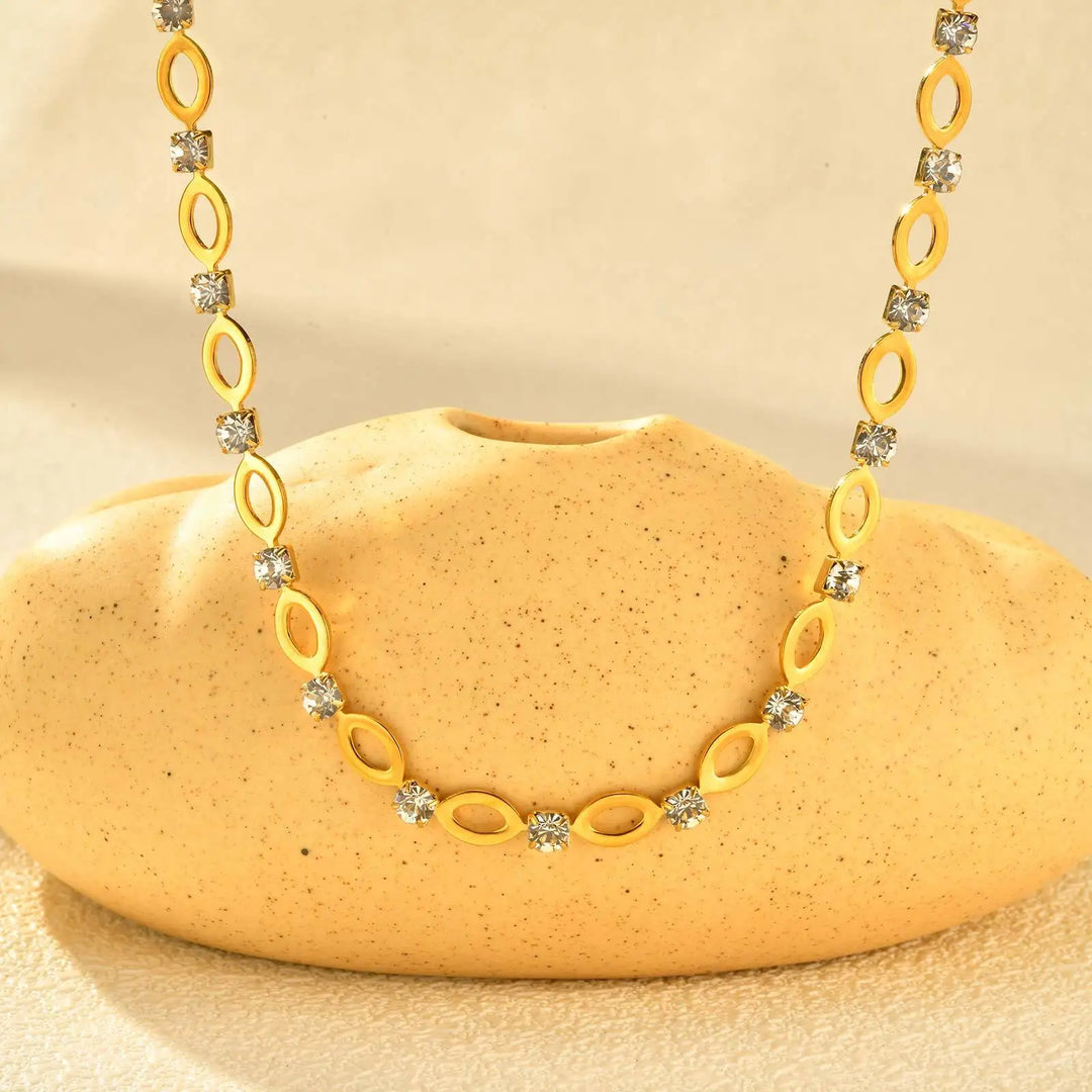 Exclusive Oval Zirconia Link Set