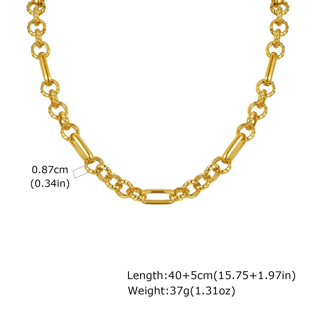 Antique Gold Plated Chain Jewelry Set