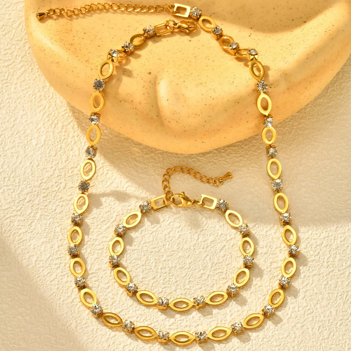 Exclusive Oval Zirconia Link Set