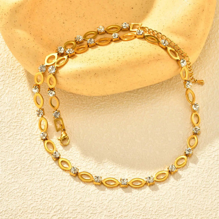 Exclusive Oval Zirconia Link Set