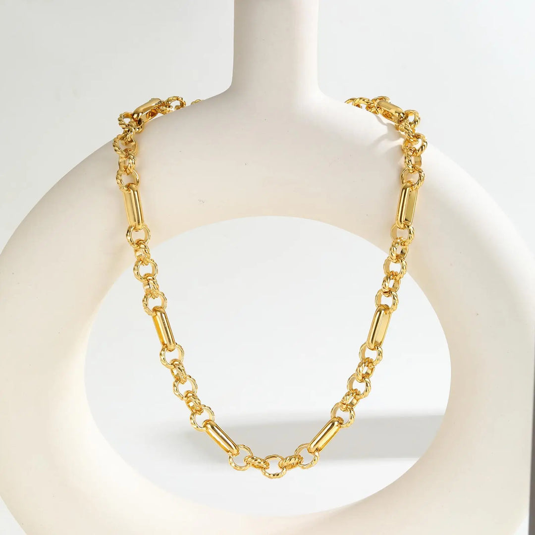 Antique Gold Plated Chain Jewelry Set