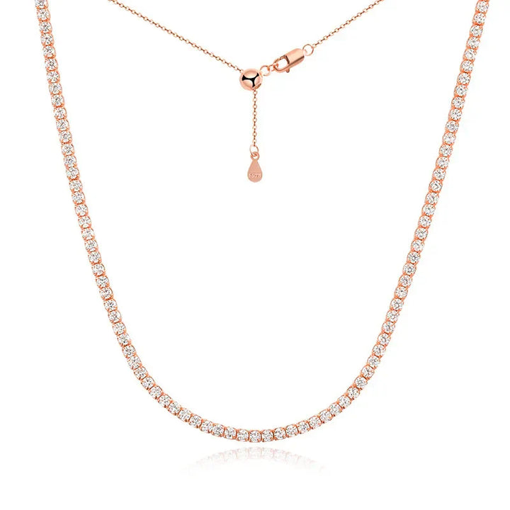 Exclusive Moissanite Tennis Necklace in Gold