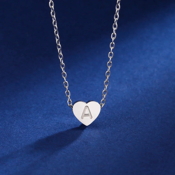 Timeless Initial Choker Necklace with Heart