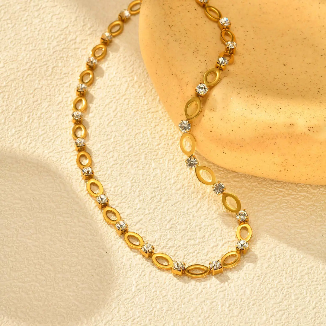 Exclusive Oval Zirconia Link Set