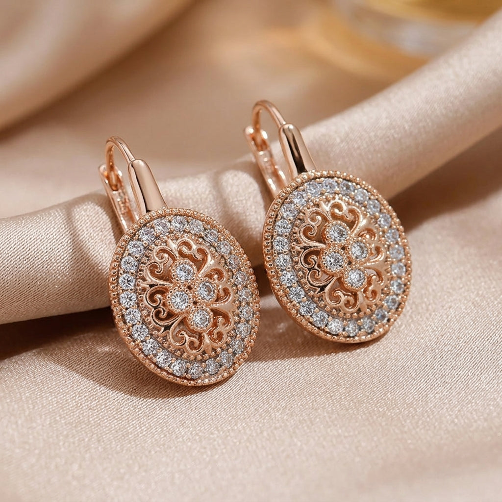 Elegant Light Round Earrings