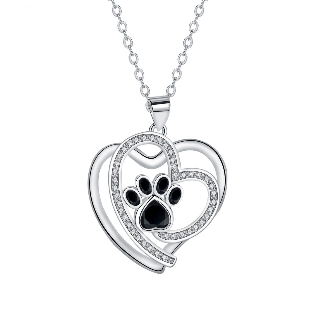 Charming Paw Print Clavicle Necklace