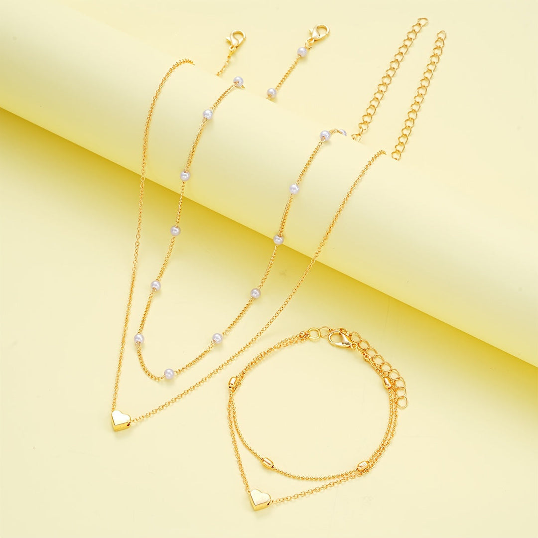 Elegant Minimalist Necklace and Bracelet Set