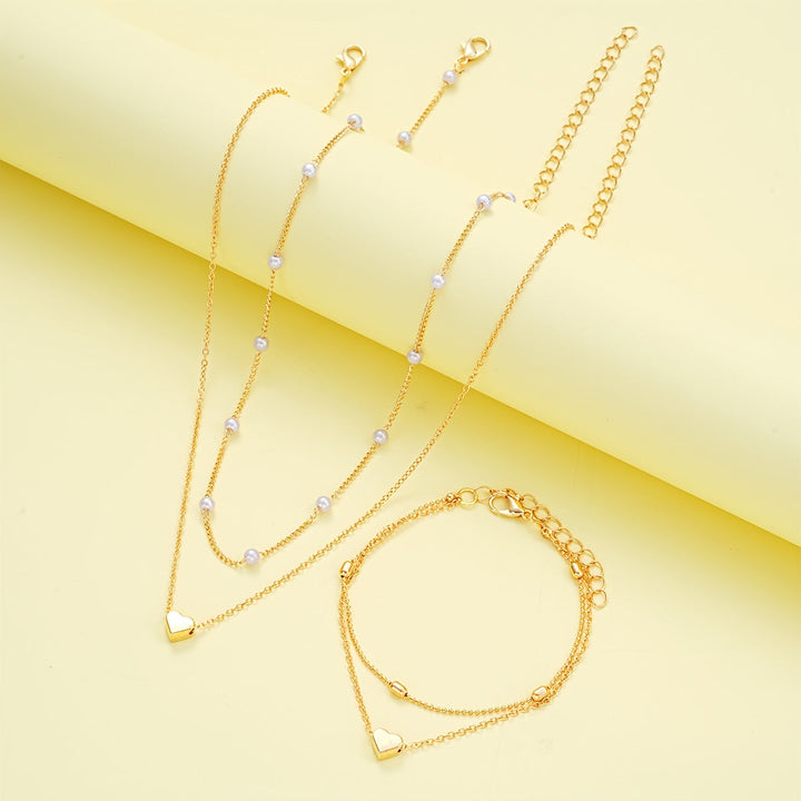 Elegant Minimalist Necklace and Bracelet Set
