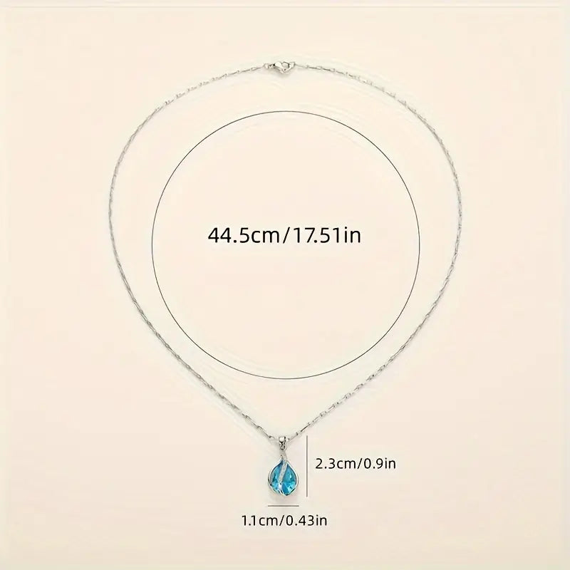 Elegant Blue Stone Necklace