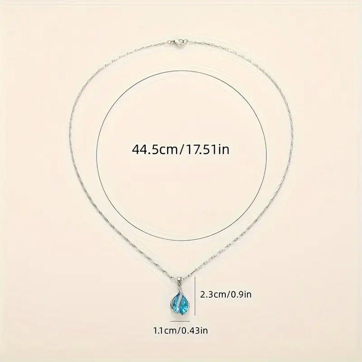 Elegant Blue Stone Necklace
