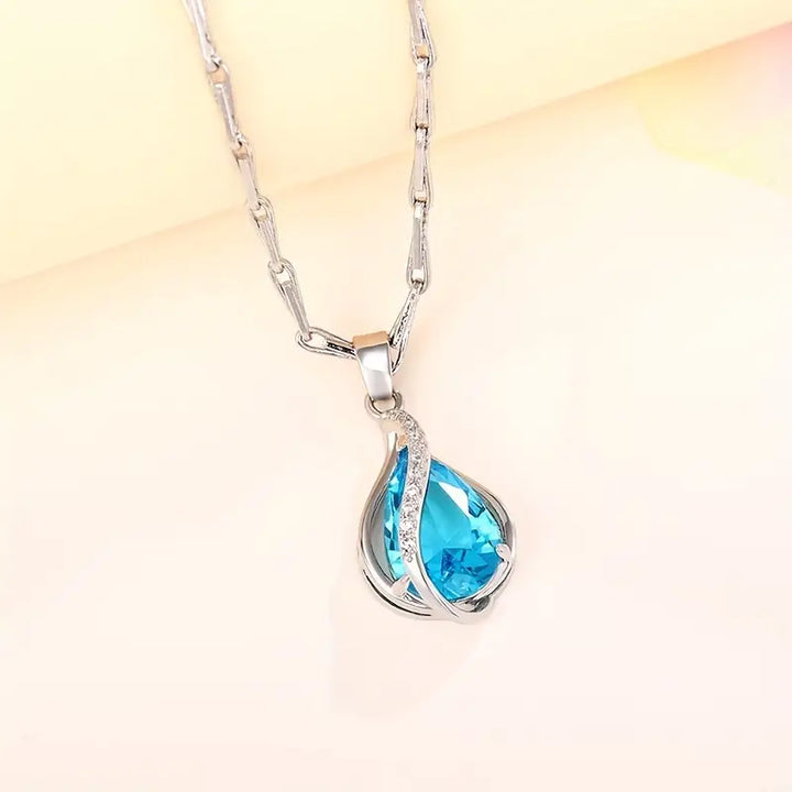 Elegant Blue Stone Necklace