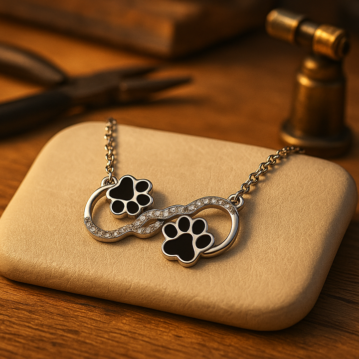 Infinity Symbol Necklace with Zirconia - Hanging Design