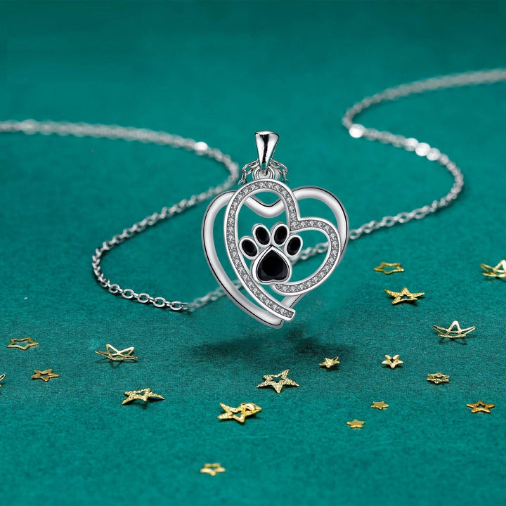 Charming Paw Print Clavicle Necklace