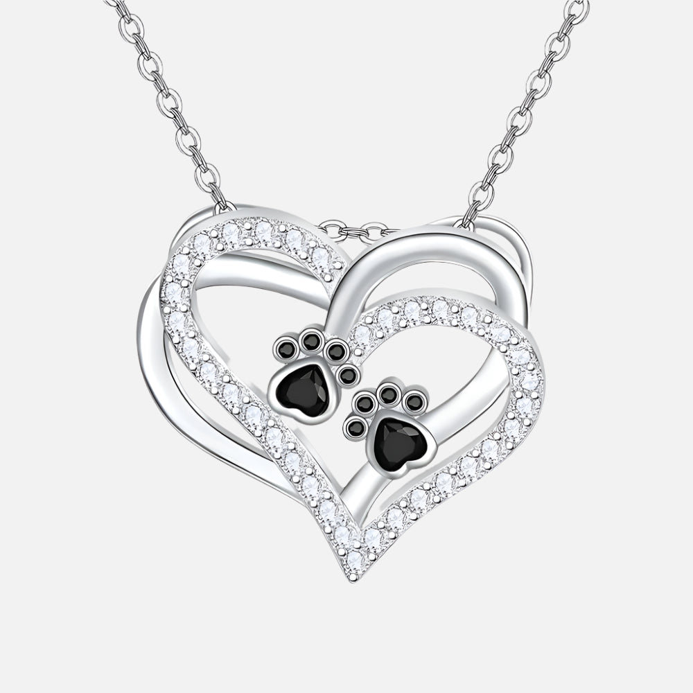 Heart Necklace with Zirconia from Hundpaas
